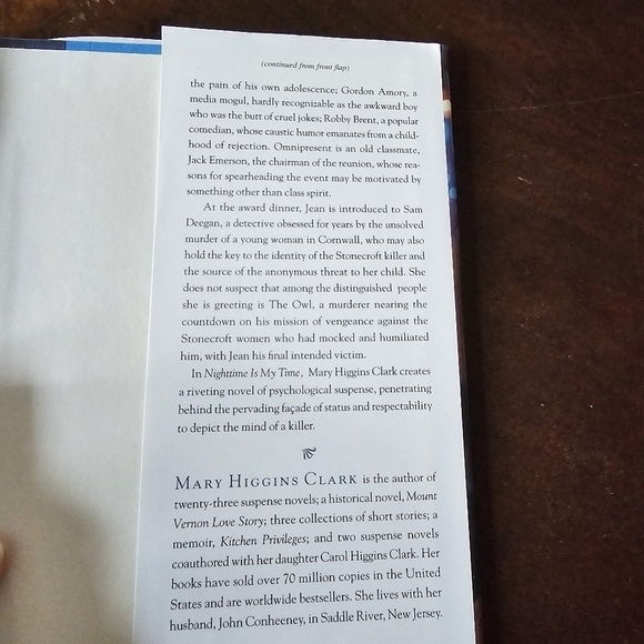 Nighttime Is My Time Book, Mary Higgins Clark, Hardcover, Mystery Novel - Picture 6 of 8